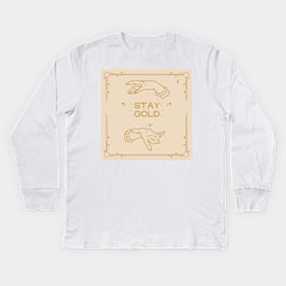 BTS stay gold Kids Long Sleeve T-Shirt